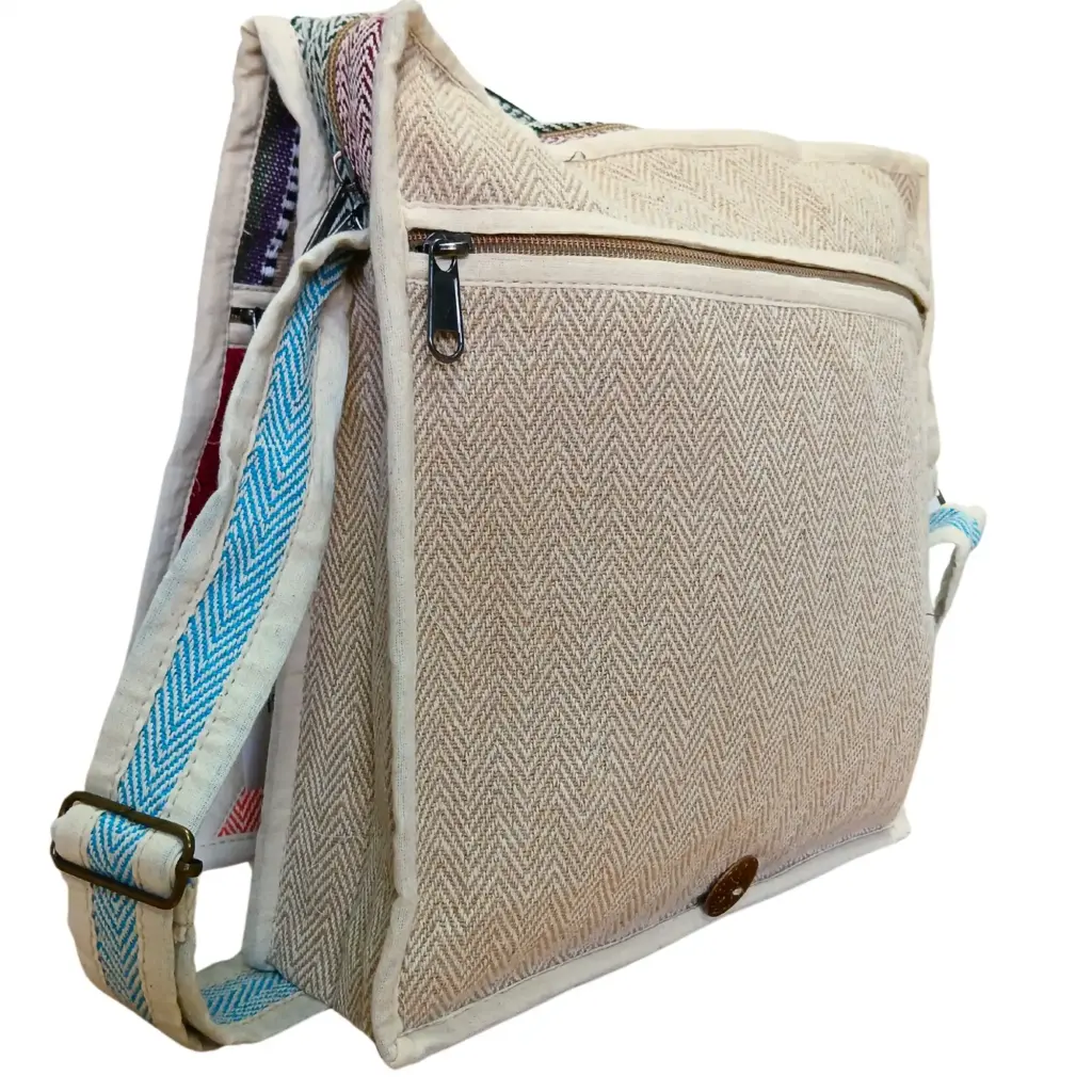 Hemp Laptop Messenger Bag – Triangle | www.artisangoods.co.uk 4