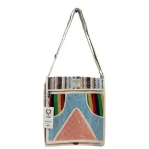 Hemp Laptop Messenger Bag – Triangle | www.artisangoods.co.uk 1