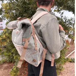 Hemp Trekking Rolling Backpack – Sage | www.artisangoods.co.uk 4