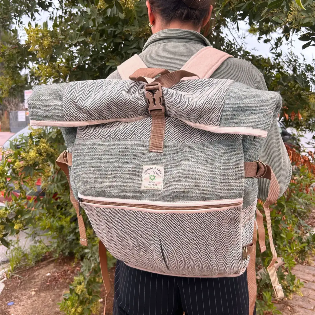 Hemp Trekking Rolling Backpack – Sage | www.artisangoods.co.uk 3 Hemp Trekking Rolling Backpack – Sage | www.artisangoods.co.uk 3