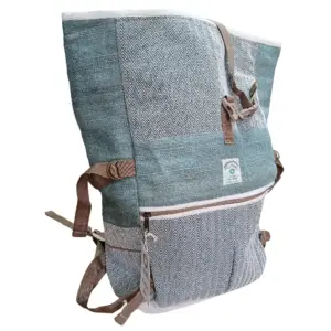 Hemp Trekking Rolling Backpack – Sage | www.artisangoods.co.uk 2