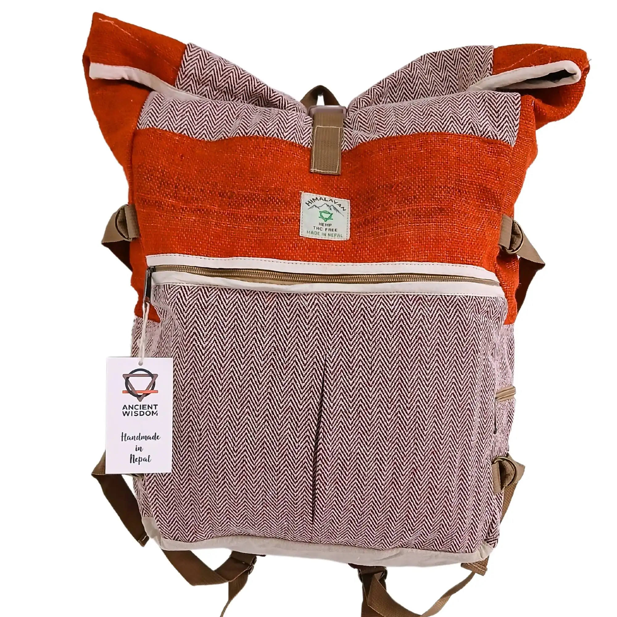 Hemp Trekking Rolling Backpack – Sunset Orange | www.artisangoods.co.uk 2 Hemp Trekking Rolling Backpack – Sunset Orange | www.artisangoods.co.uk 1