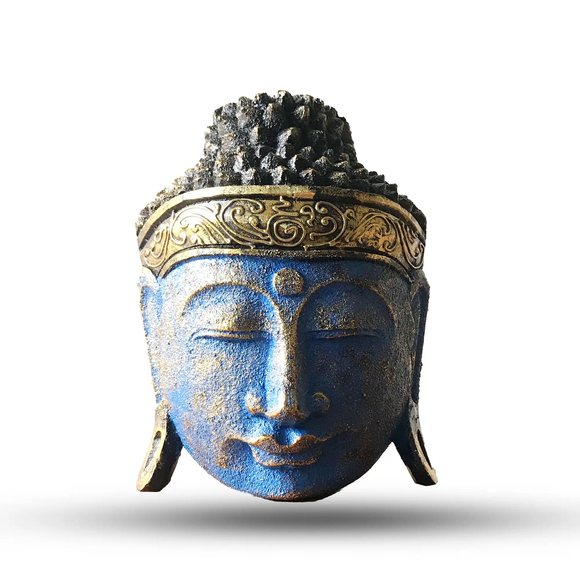 Home Decoration Buddha Head – 25cm – Blue Shine Finish | www.artisangoods.co.uk 2 Home Decoration Buddha Head – 25cm – Blue Shine Finish | www.artisangoods.co.uk 1