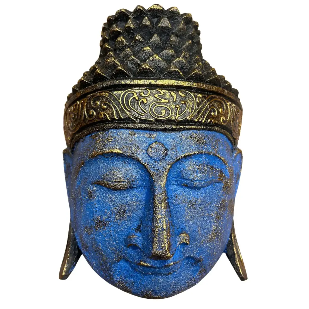 Home Decoration Buddha Head – 25cm – Blue Shine Finish | www.artisangoods.co.uk 2 Home Decoration Buddha Head – 25cm – Blue Shine Finish | www.artisangoods.co.uk 2
