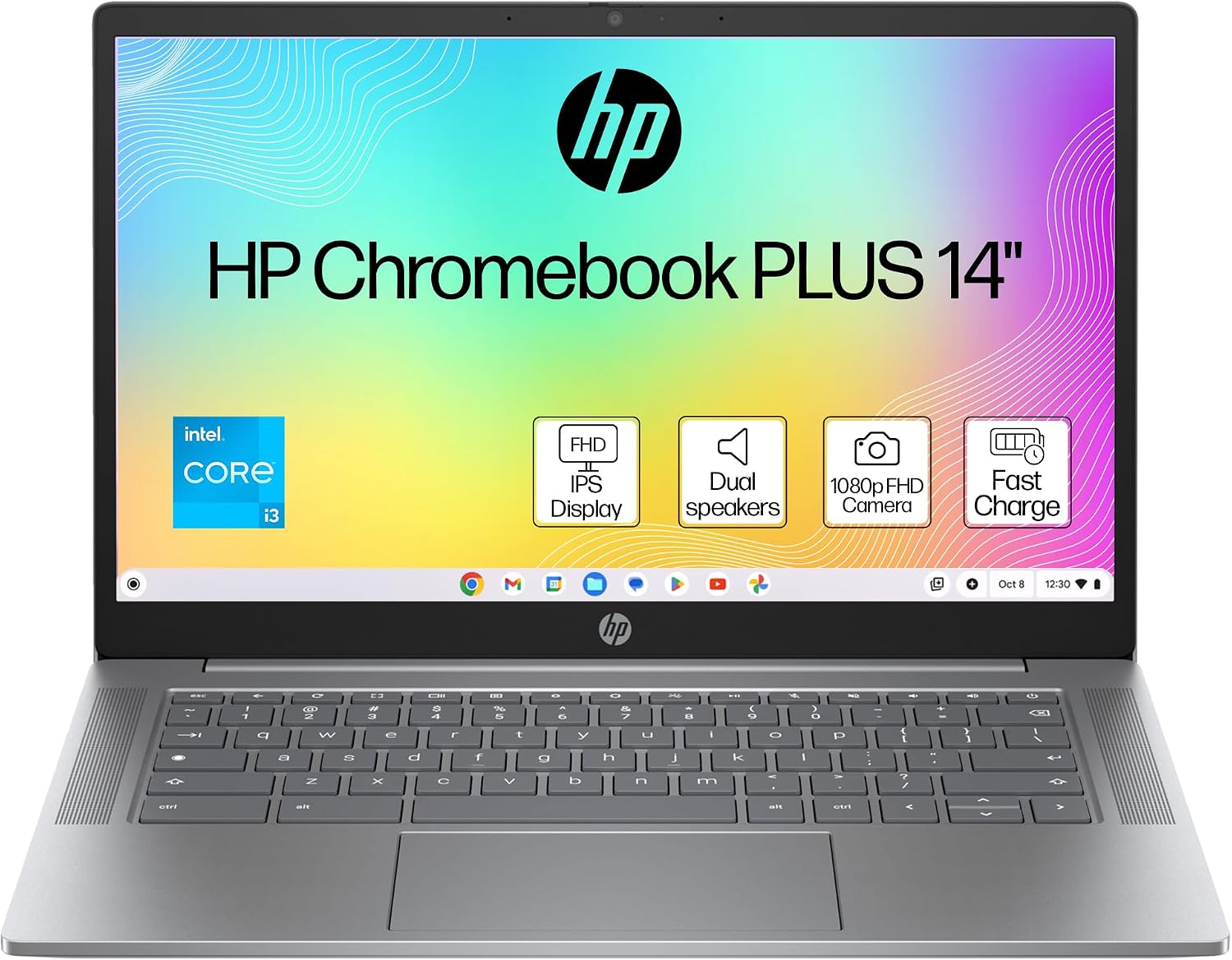 HP Chromebook Plus 14 with Intel Core i3 and 256 GB Storage