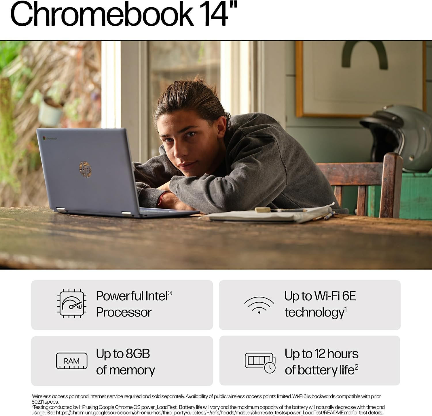 HP Chromebook Plus 14 with Intel Core i3 and 256 GB Storage