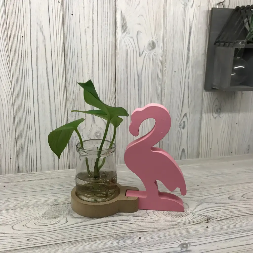 Hydroponic Home Décor – Pink Flamingo Pot | www.artisangoods.co.uk