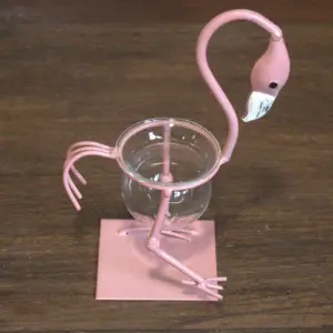 Hydroponic Home Décor – Pink Metal Flamingo Des 1 | www.artisangoods.co.uk 2
