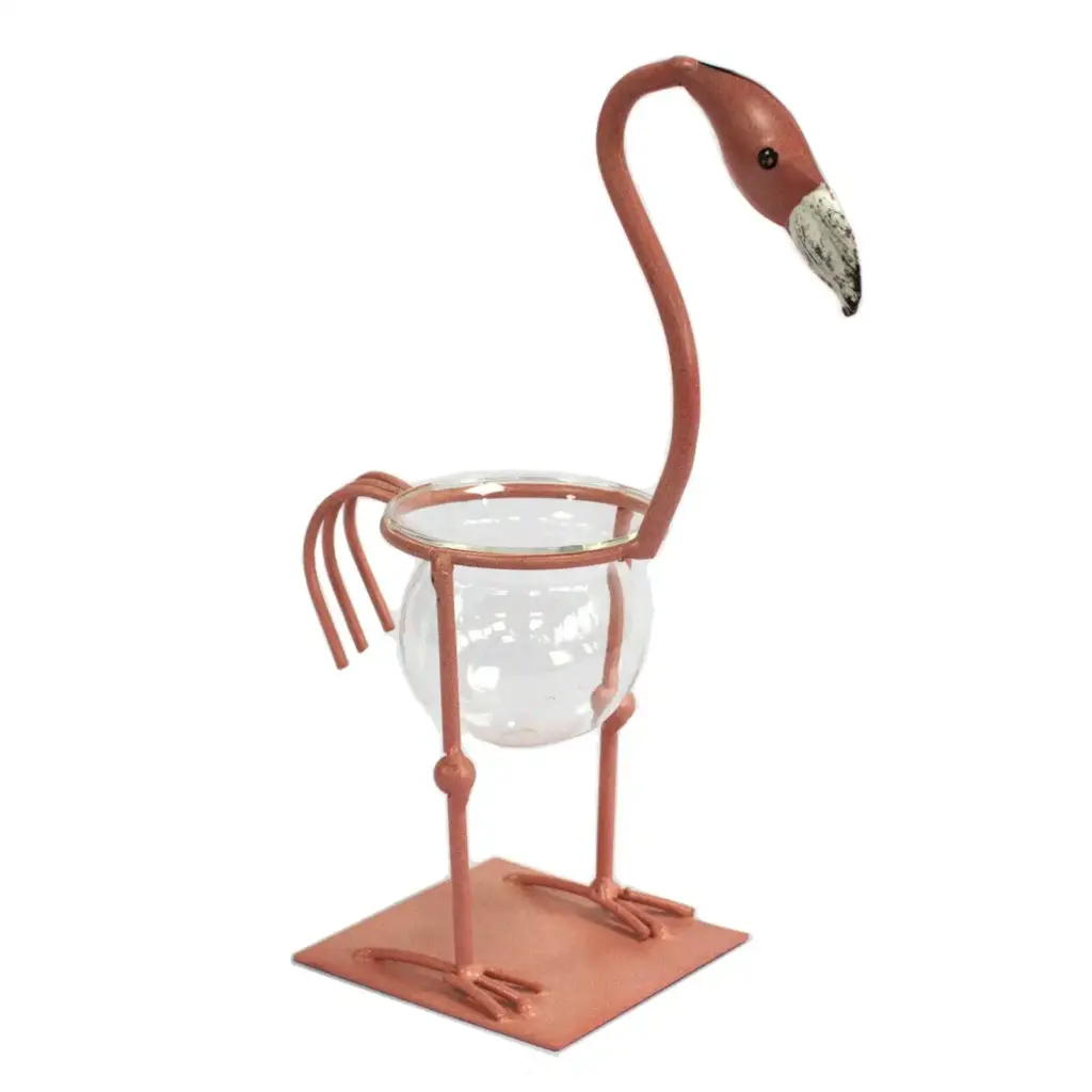 Hydroponic Home Décor – Pink Metal Flamingo Des 2 | www.artisangoods.co.uk 4