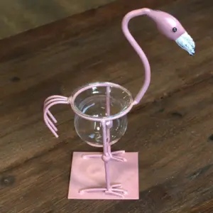 Hydroponic Home Décor – Pink Metal Flamingo Des 2 | www.artisangoods.co.uk 3