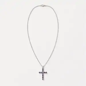 Indian Devotional Pendant - Silver Plated (45cm Chain)- Ionite Crucifix
