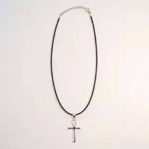 Indian Devotional Pendant - Silver Plated (45cm Cord)- Ankh Symbol of Eternal Life