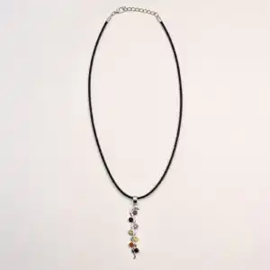 Indian Devotional Pendant - Silver Plated (45cm Cord)- Snake Chakra
