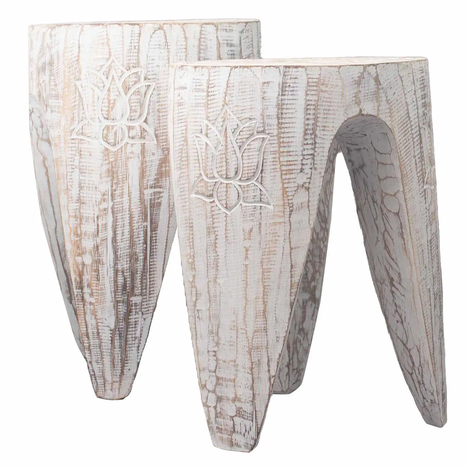 Interlocking Table/Stool set of 2 – Lrg Whitewash | www.artisangoods.co.uk 2 Interlocking Table/Stool set of 2 – Lrg Whitewash | www.artisangoods.co.uk 1