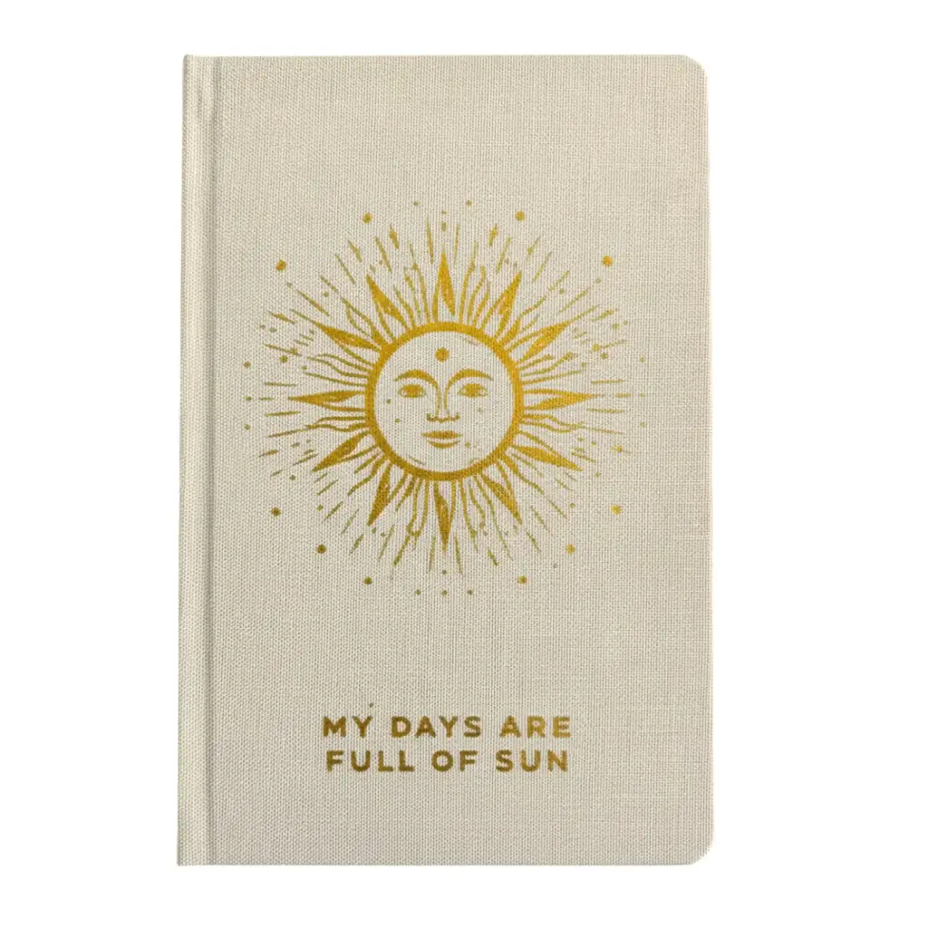 Ivory Gratitude Journal with Gold Lining – 120 pages – My Days are Full of Sun | www.artisangoods.co.uk 2