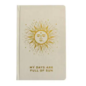 Ivory Gratitude Journal with Gold Lining – 120 pages – My Days are Full of Sun | www.artisangoods.co.uk 2