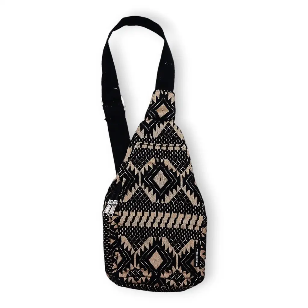 Jacquard Natural Bags – Desert Loom – Cross Bag | www.artisangoods.co.uk