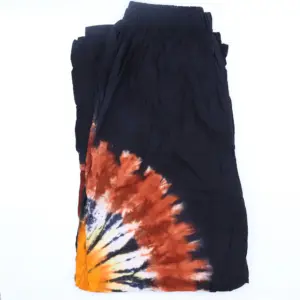 Japanese Style Lounge Pants – Black Chocolate & Orange – L | www.artisangoods.co.uk 4