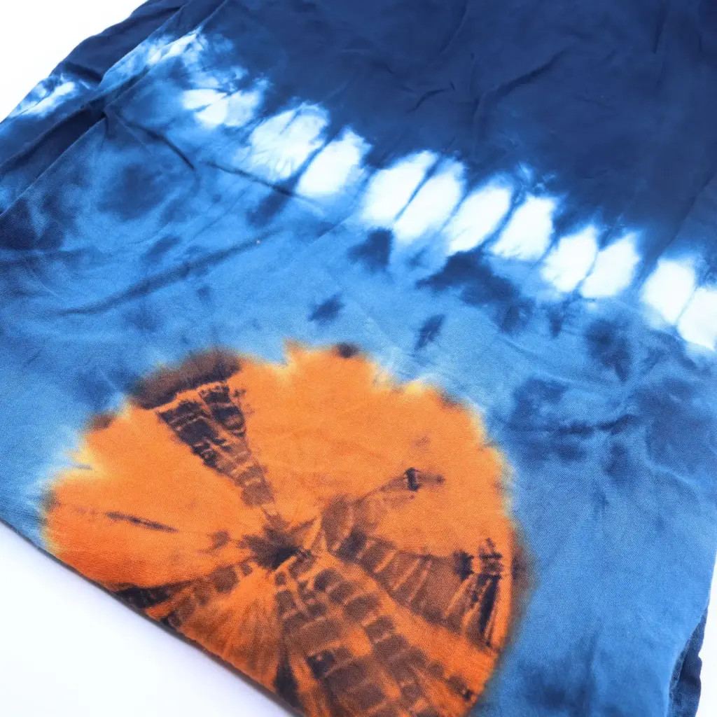 Japanese Style Lounge Pants – Teal & Orange – L | www.artisangoods.co.uk 3