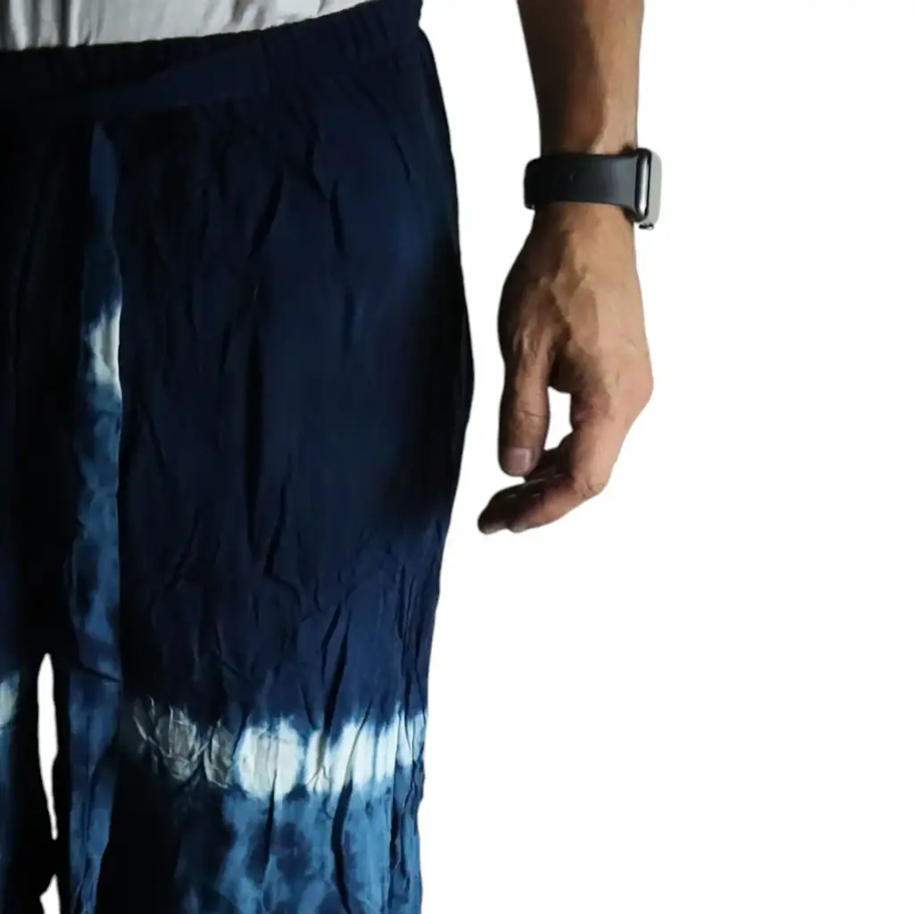 Japanese Style Lounge Pants – Teal & Orange – L | www.artisangoods.co.uk 4