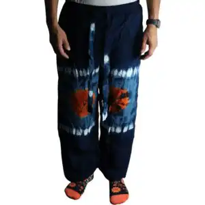 Japanese Style Lounge Pants – Teal & Orange – M | www.artisangoods.co.uk Japanese Style Lounge Pants – Teal & Orange – M | www.artisangoods.co.uk 1