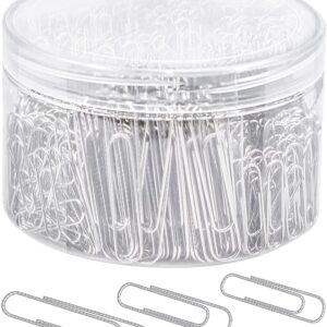 JIKIOU 750 Assorted Paper Clips, 28 mm, 33 mm, 50 mm - Silver