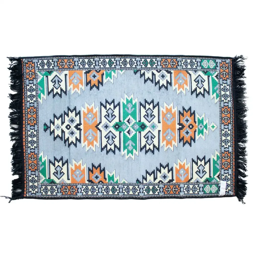 Kilim Rug 125×80 cm – Charcoal | www.artisangoods.co.uk
