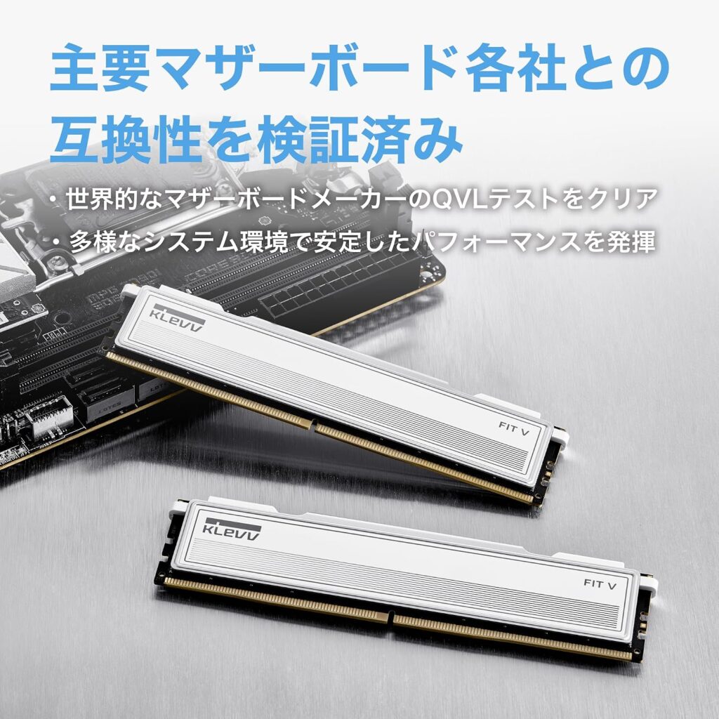 KLEVV FIT V DDR5 32 GB (2x 16 GB) 6000MHz CL28 Gaming Memory RAM