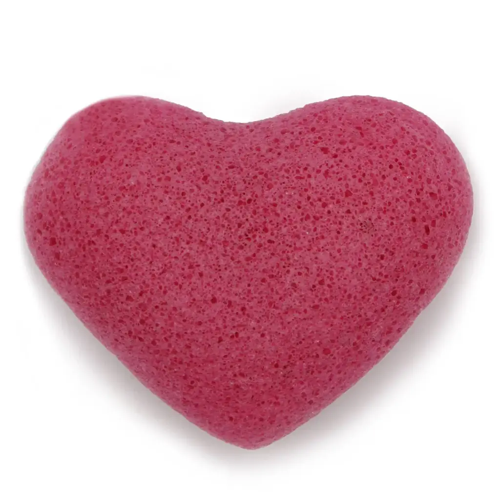 Konjac Heart Sponge – Rose | www.artisangoods.co.uk Konjac Heart Sponge – Rose | www.artisangoods.co.uk