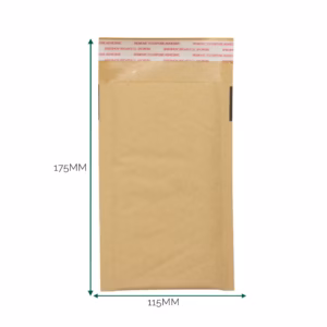 Kraft Padded Bubble Envelope (115×175+40mm) | www.artisangoods.co.uk