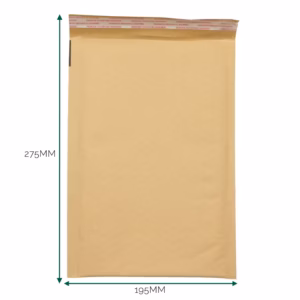 Kraft Padded Bubble Envelope (195×275+40mm) | www.artisangoods.co.uk
