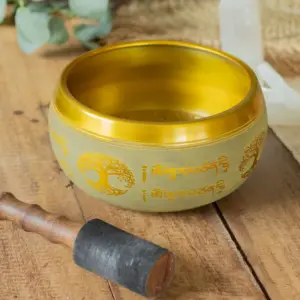 Large Aluminum Singing Bowl – Buddha Tree of Life – Copper Colour (19cm) | www.artisangoods.co.uk 4