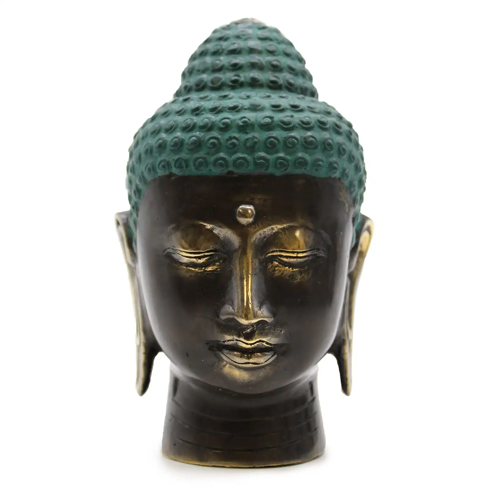 Large Antique Brass Buddha Head | www.artisangoods.co.uk 2 Large Antique Brass Buddha Head | www.artisangoods.co.uk 1