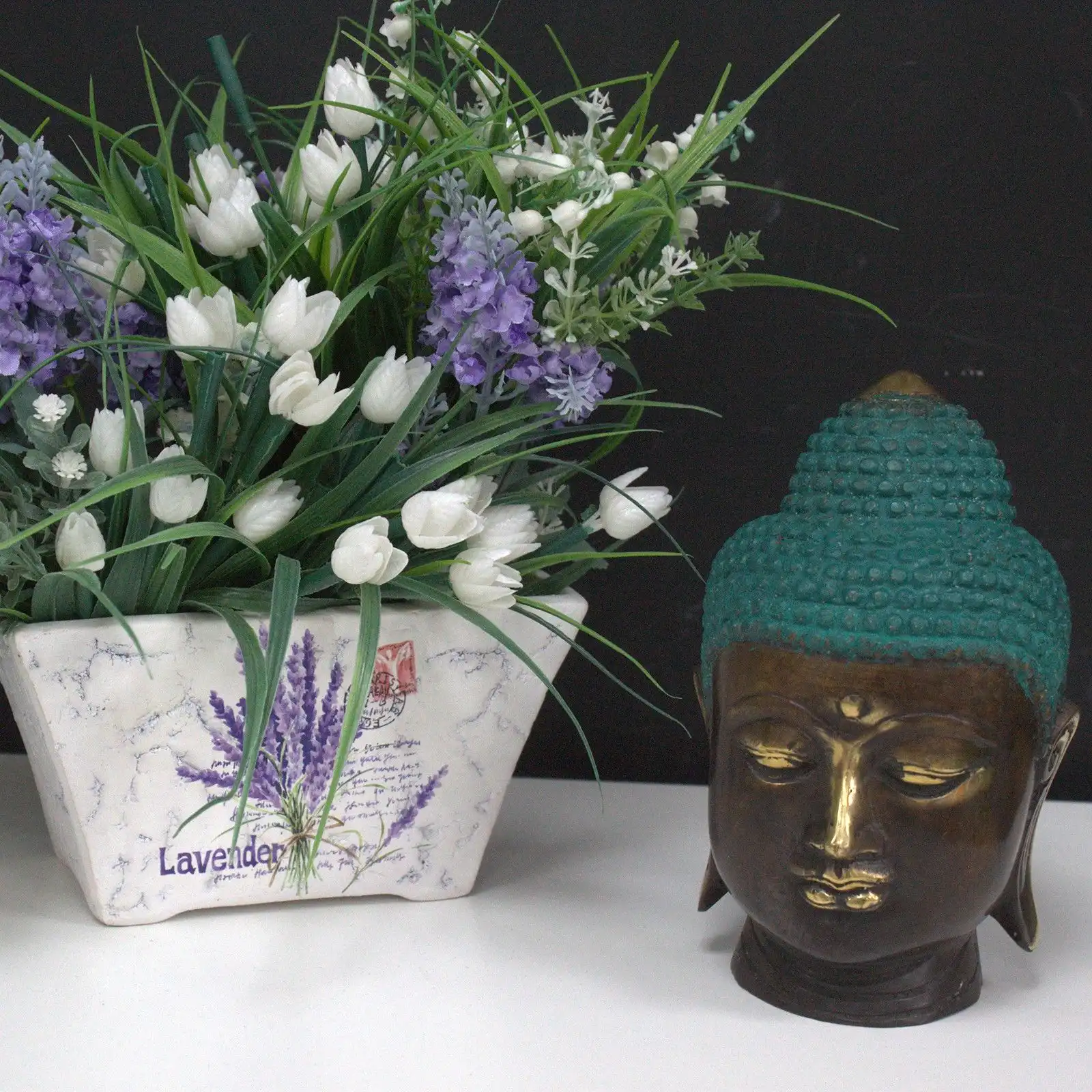 Large Classic Brass Buddha Head | www.artisangoods.co.uk 4 Large Classic Brass Buddha Head | www.artisangoods.co.uk 3