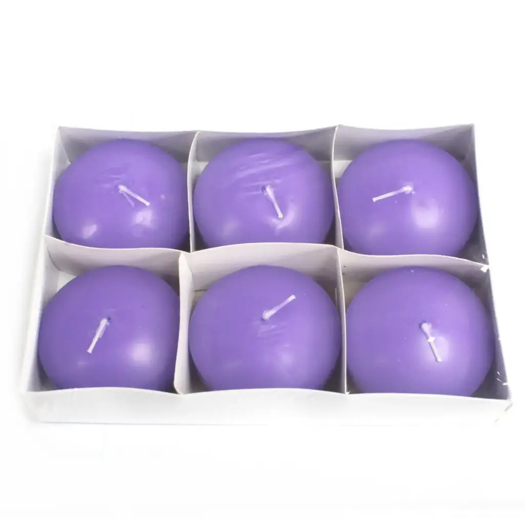 Large Floating Candle – Lilac | www.artisangoods.co.uk
