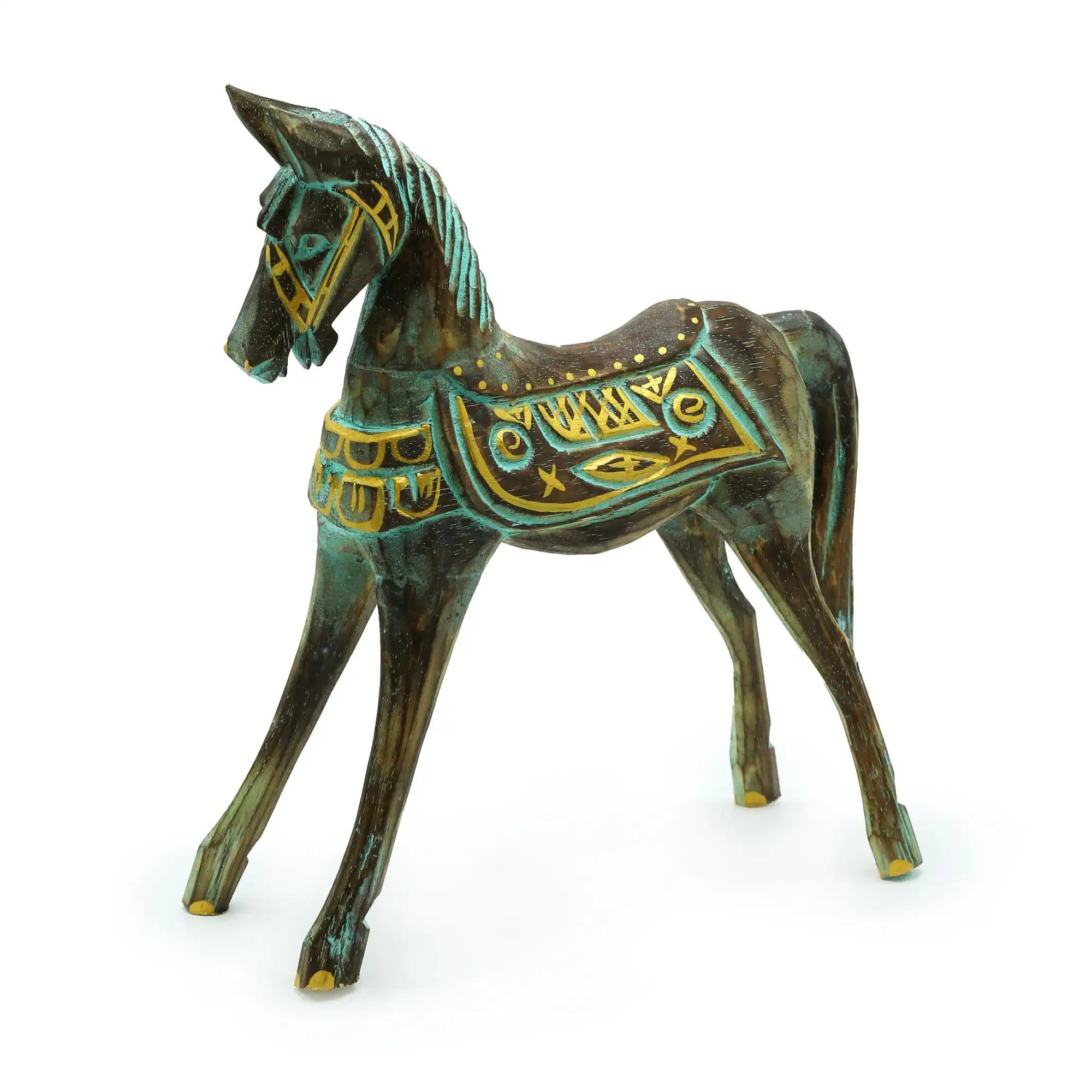 Large Gold & Turquoise Horse 32 cm | www.artisangoods.co.uk 2 Large Gold & Turquoise Horse 32 cm | www.artisangoods.co.uk 1