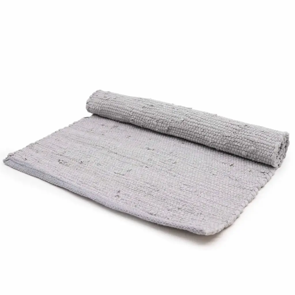 Large Indian Handloom Cotton Rug – Grey | www.artisangoods.co.uk