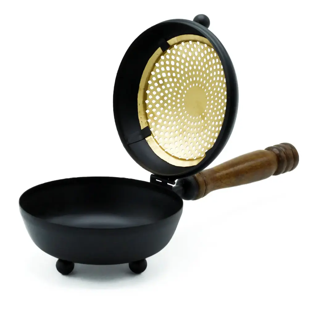 Large Iron Censer Incense Burner – Gold detail | www.artisangoods.co.uk 4