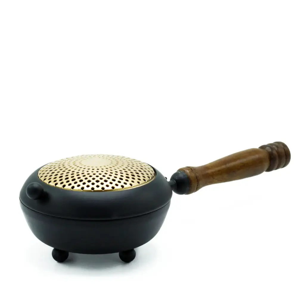 Large Iron Censer Incense Burner – Gold detail | www.artisangoods.co.uk