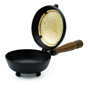 Large Iron Censer Incense Burner – Gold detail | www.artisangoods.co.uk 4
