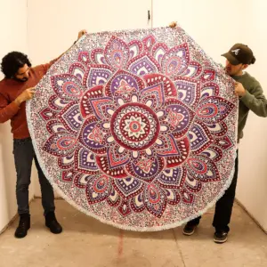 Large Mandala Roundy Art (180cm) – Pink & Purple | www.artisangoods.co.uk 2