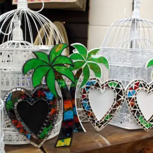Large Mosaic Coconut Picture Frame – Double | www.artisangoods.co.uk 6