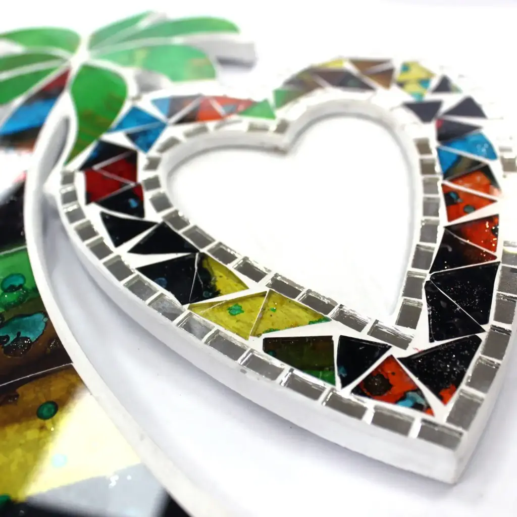 Large Mosaic Coconut Picture Frame – Double | www.artisangoods.co.uk