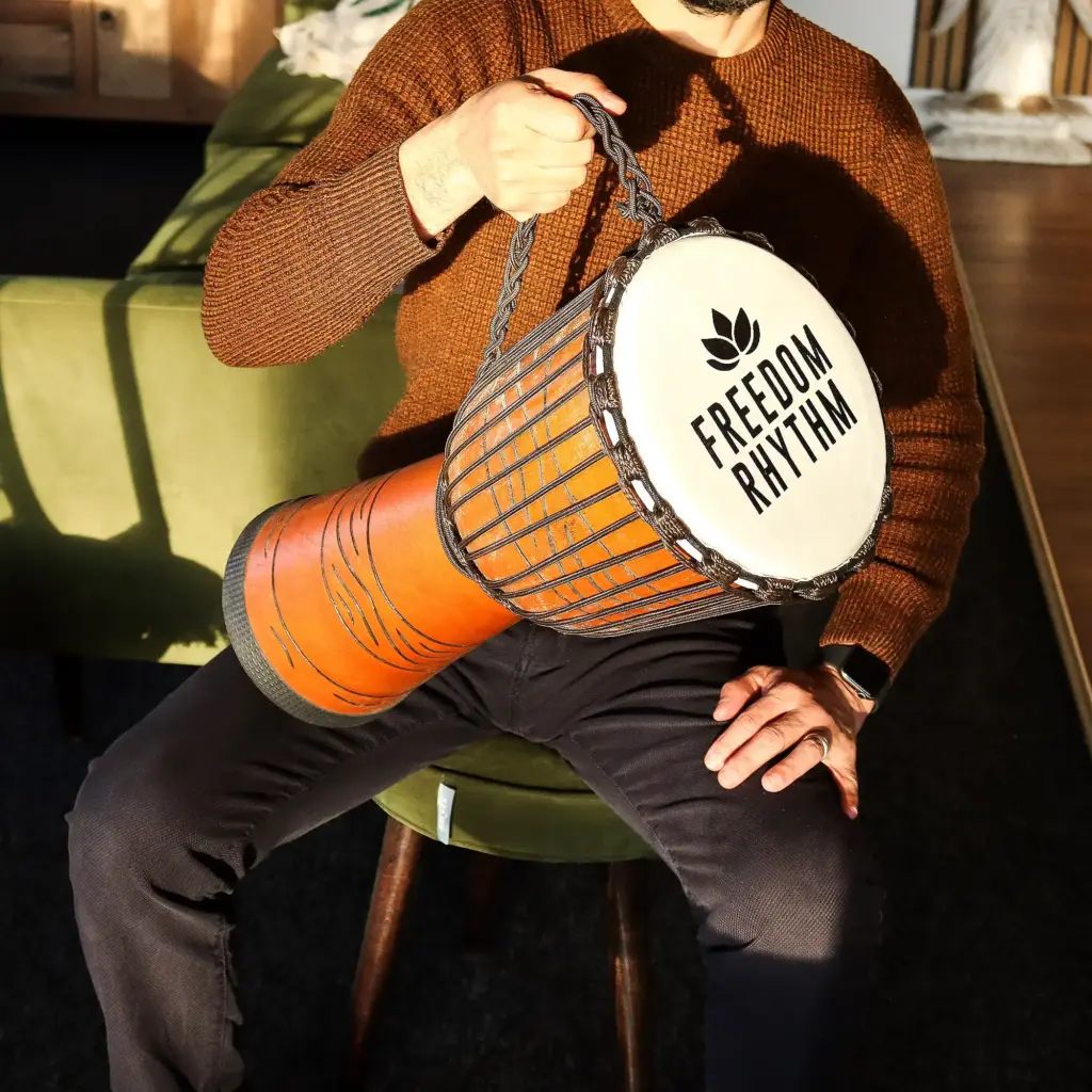 Large Pro Djembe Drum – Freedom Rhythm (high) – 50cm (22cm Diia) | www.artisangoods.co.uk 4