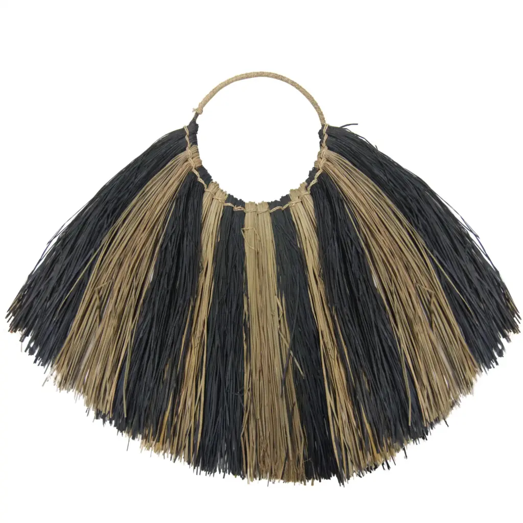 Large Seagrass Fan Wall Decor – Zebra | www.artisangoods.co.uk