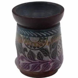 Large Soapstone Oil Burner 13x10cm – Elephant – Five Colours | www.artisangoods.co.uk 4