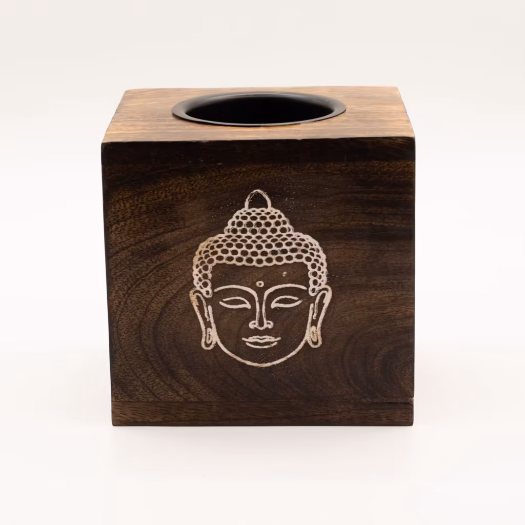 Large Square Mango Wood Oil Burner- Buddha Face | www.artisangoods.co.uk 3 Large Square Mango Wood Oil Burner- Buddha Face | www.artisangoods.co.uk 3