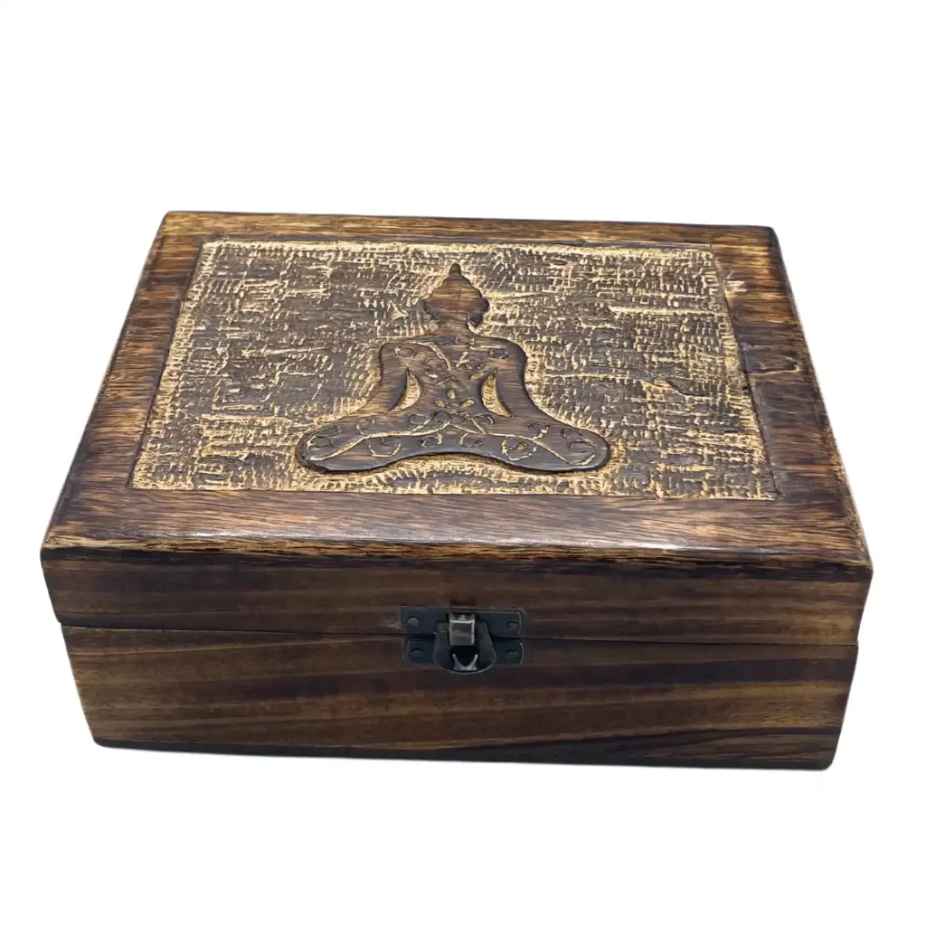 Large Wooden Keepsake Box 20x15x7.5cm – Buddha | www.artisangoods.co.uk 2 Large Wooden Keepsake Box 20x15x7.5cm – Buddha | www.artisangoods.co.uk 2