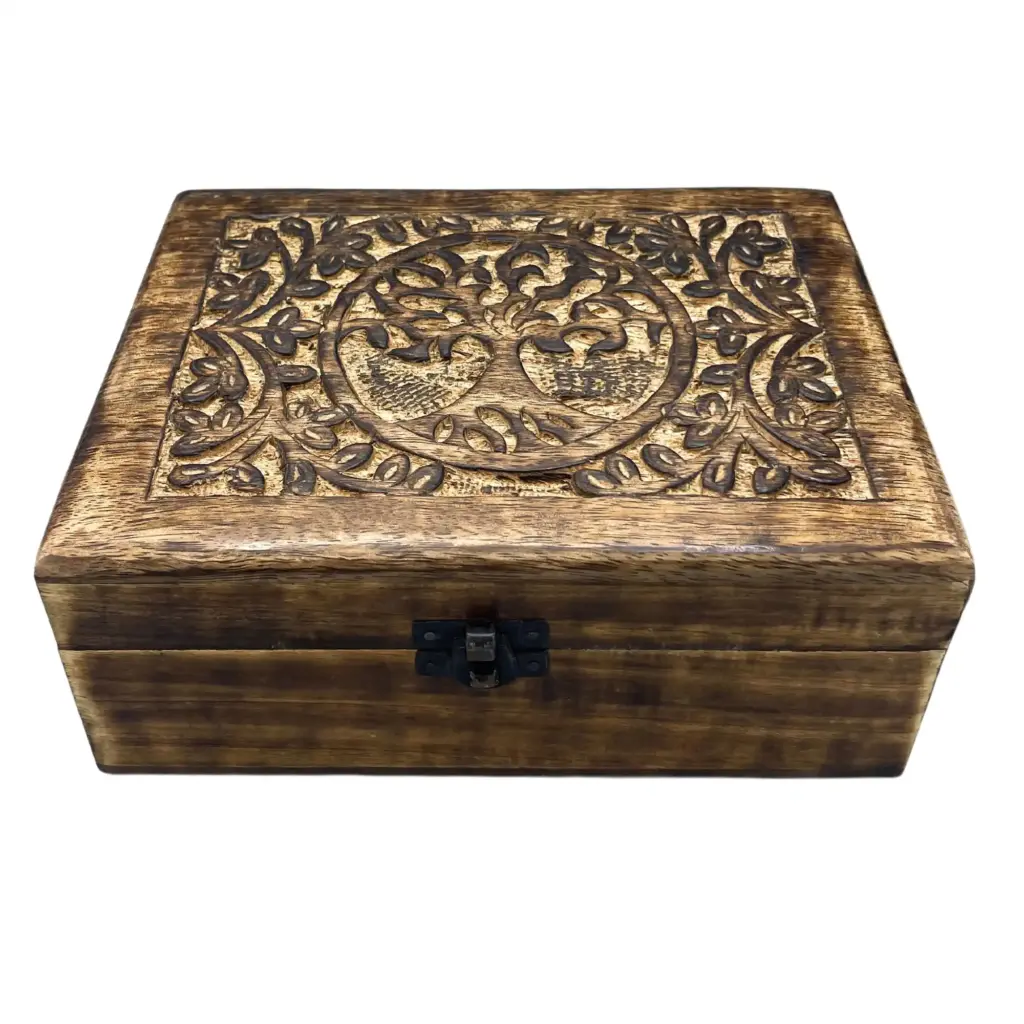 Large Wooden Keepsake Box 20x15x7.5cm –  Tree of Life | www.artisangoods.co.uk
