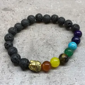 Lava Stone Bracelet – Buddha Chakra | www.artisangoods.co.uk 2